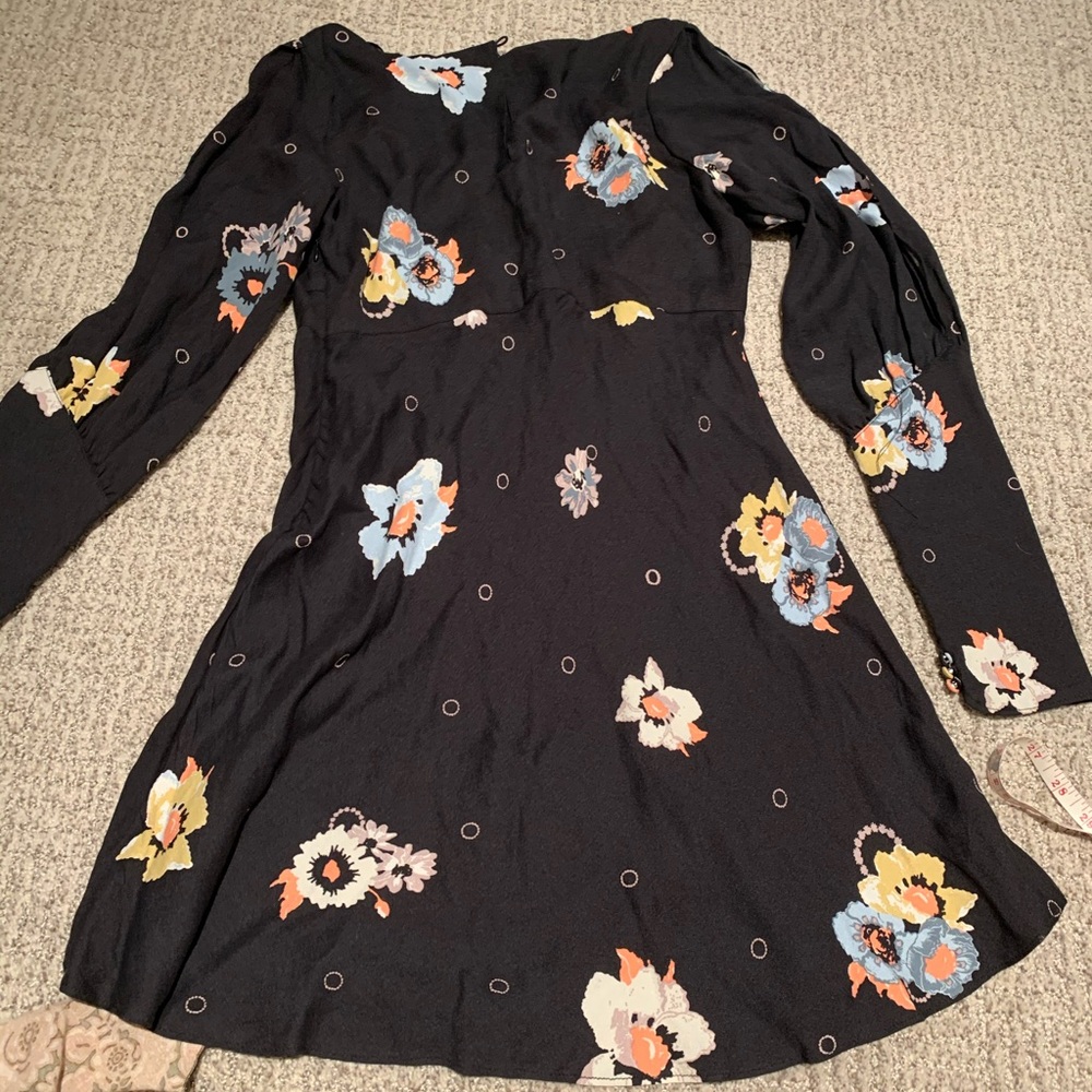 NWT Free People Sunshadows mini floral dress 2 - Picture 2 of 8